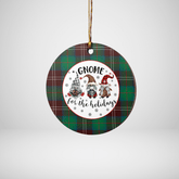 Clan Chisholm Hunting Ancient Tartan Tartan Crest Gnome Round Ceramic Ornament JF12 Chisholm Hunting Ancient Tartan Tartan Christmas